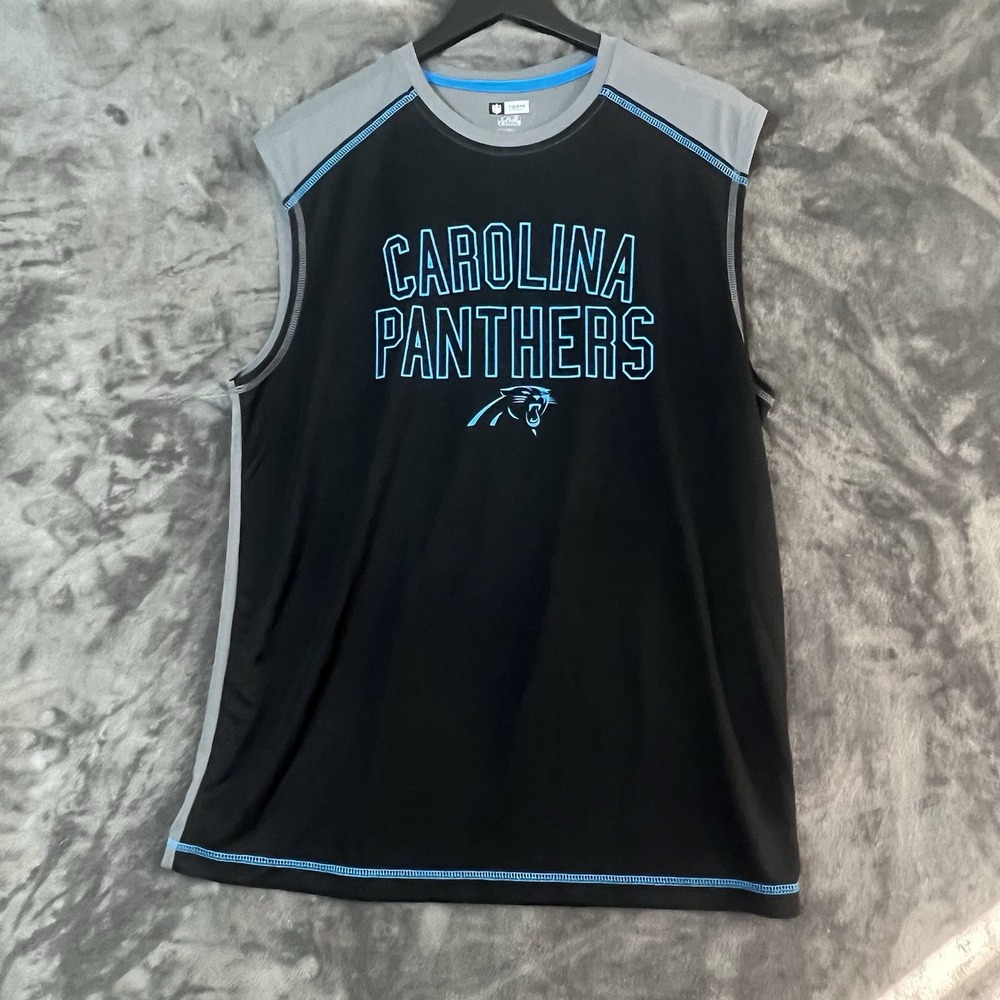 NFL Team Apparel TX3 COOL CAROLINA PANTHERS Muscle Shirt Men's Size L